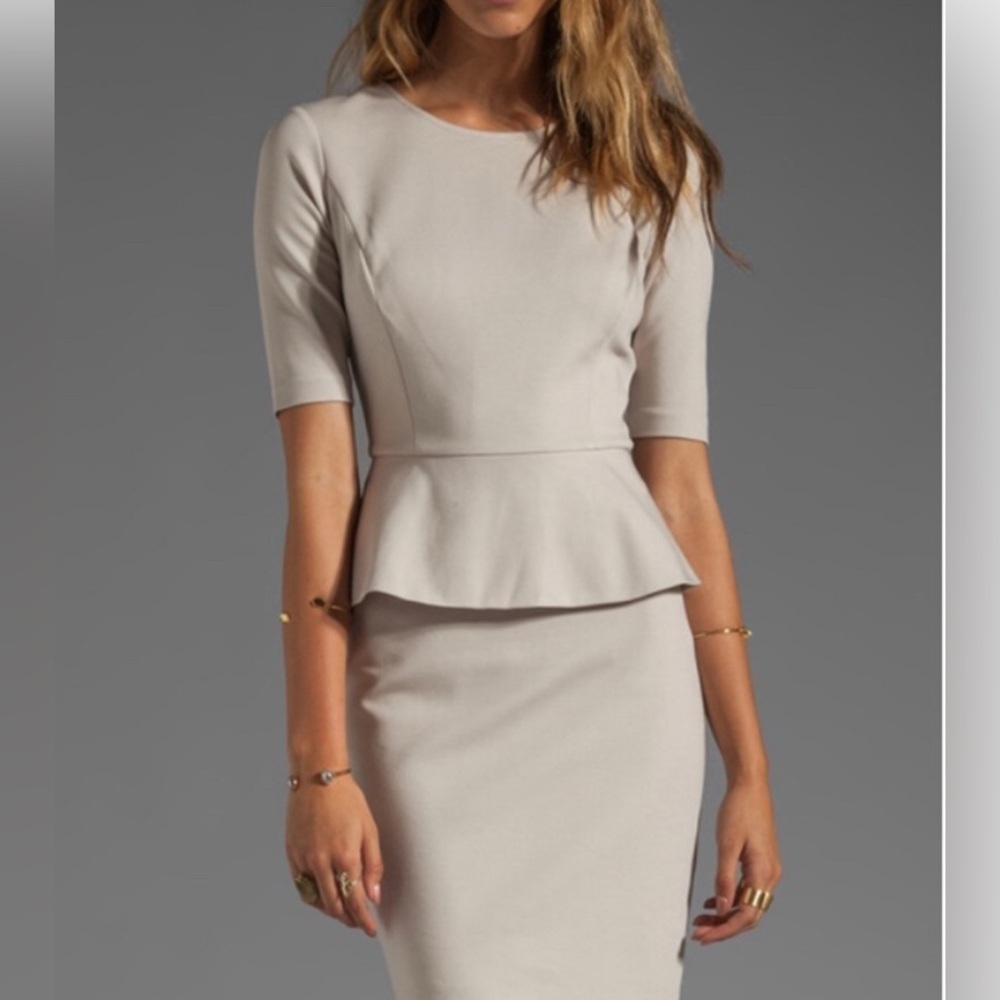Trina Turk, Tanzanite Trophy Peplum Waist Sheath Dress. - Picture 3 of 7